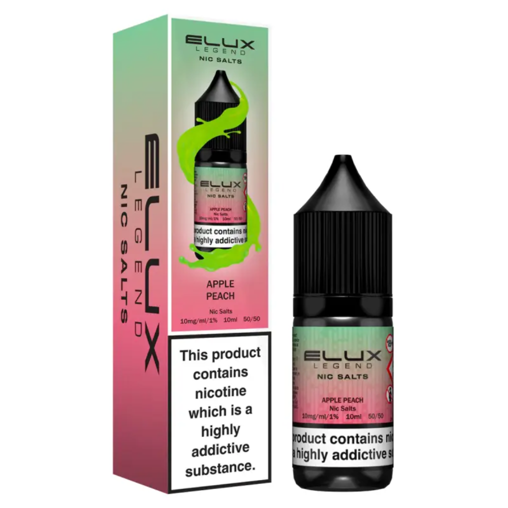 Apple Peach nic salt elux legend eliquid or vape liquid for UK