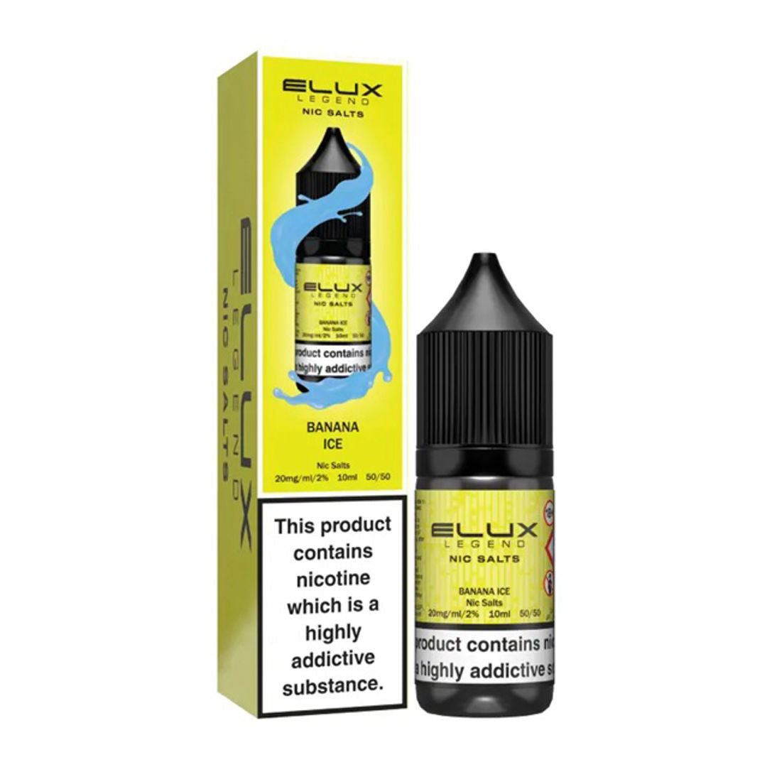 Elux legend nic salt vape juice banana ice