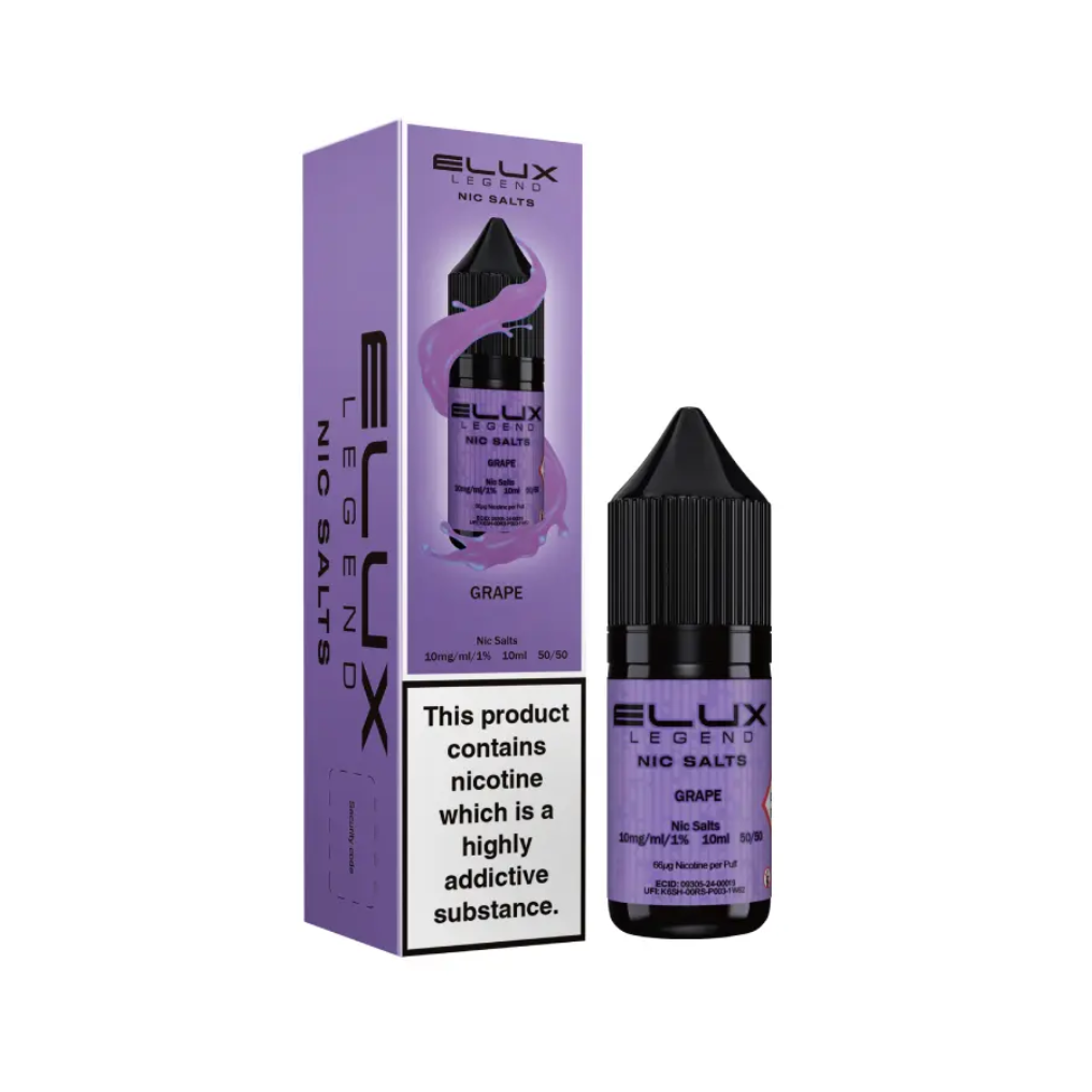 Elux Grape nic salt vape liquid for UK