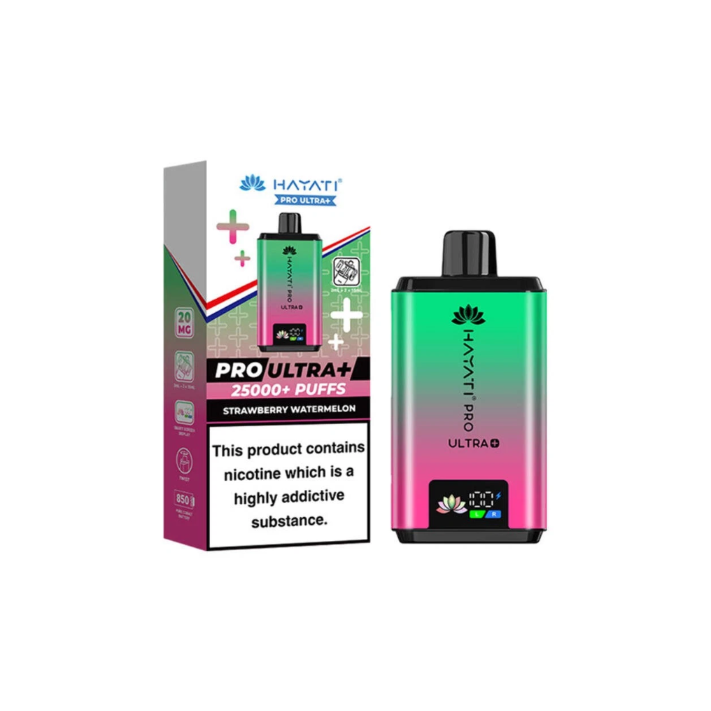stawberry watermelon hayati pro ultra plus 25000 prefilled pod kit