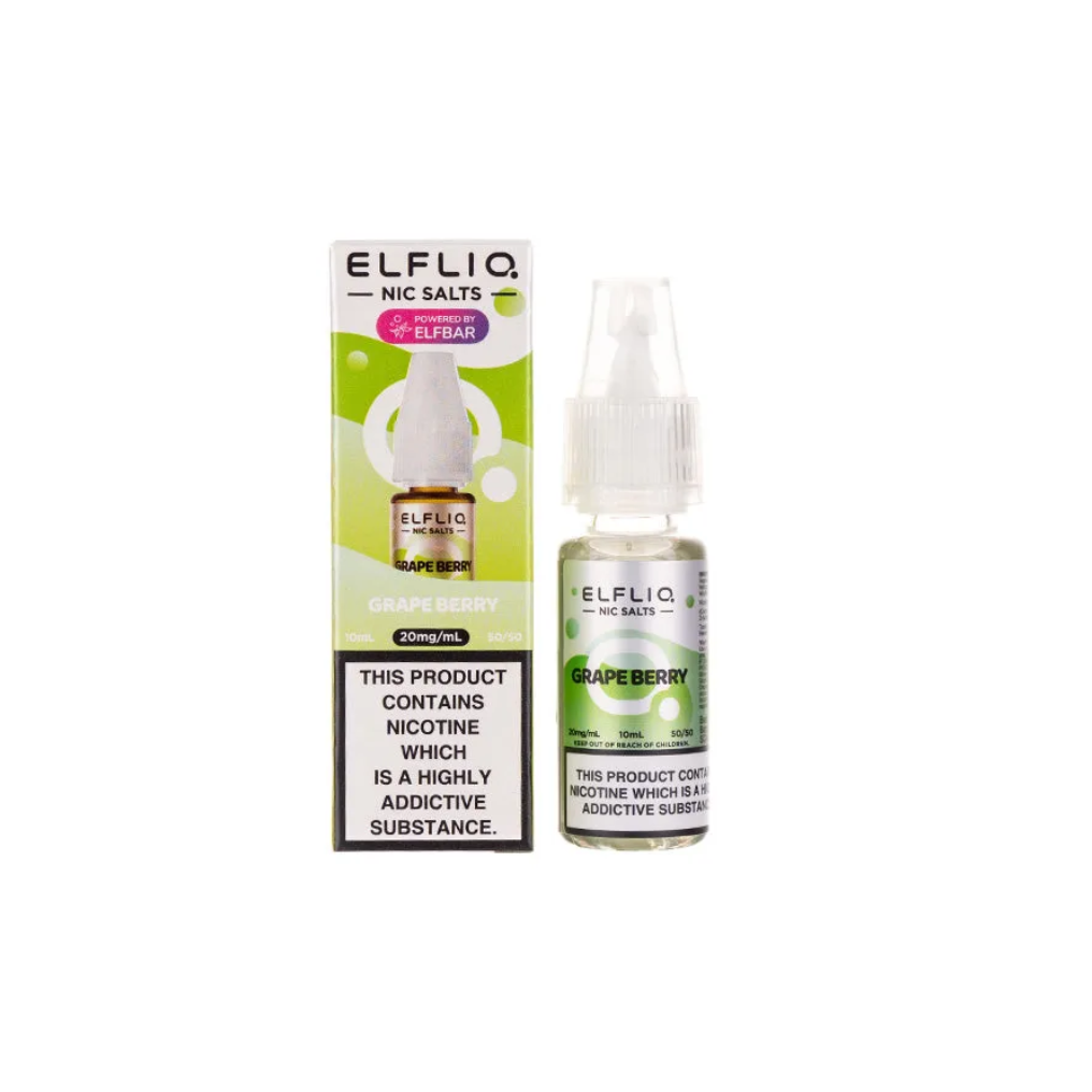 Grape Berry Nic Salt E-Liquid by Elf Bar Elfliq Salts 10ml | Free Delivery | UK