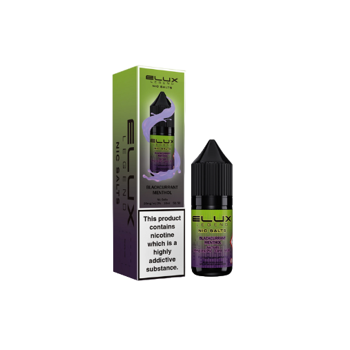 ELUX Black Current Menthol liquid which are juicy for UK