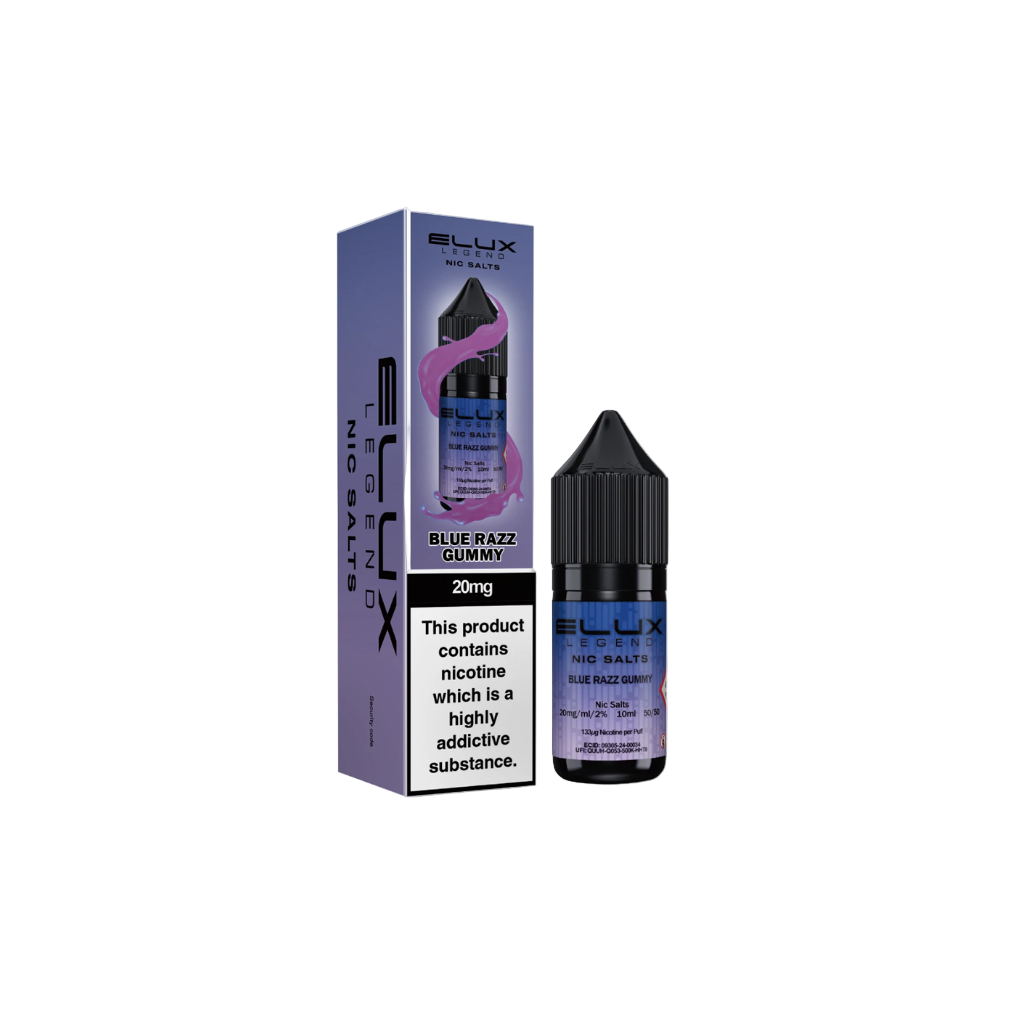 Buy Blue Razz Gummy Nic Salt by Elux 10mg/20mg UK