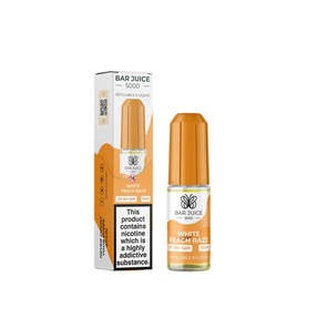 White Peach Razz Nic Salt E-Liquid by Bar Juice 5000 Salts 10ml