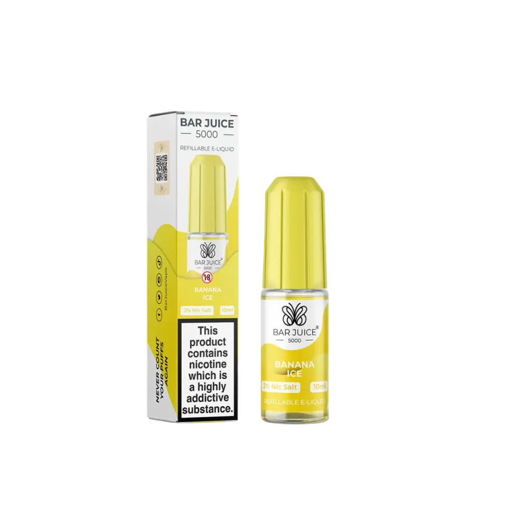 Banana Ice Nic Salt E-Liquid by Bar Juice 5000 Salts