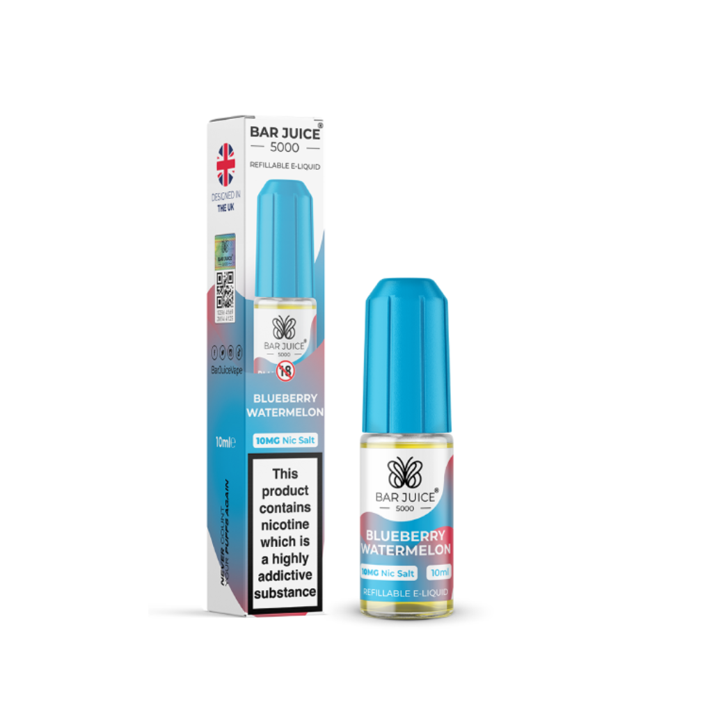 Blueberry Watermelon Nic Salt E-Liquid by Bar Juice 5000 Salts 10ml