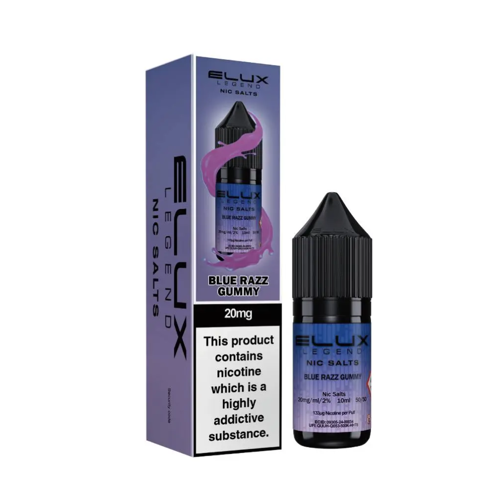Blue Razz Gummy Nic Salt E-Liquid by Elux 10ml