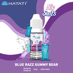 Hayati Pro Max Nic Salts Blue Razz Gummy Bear vape juice