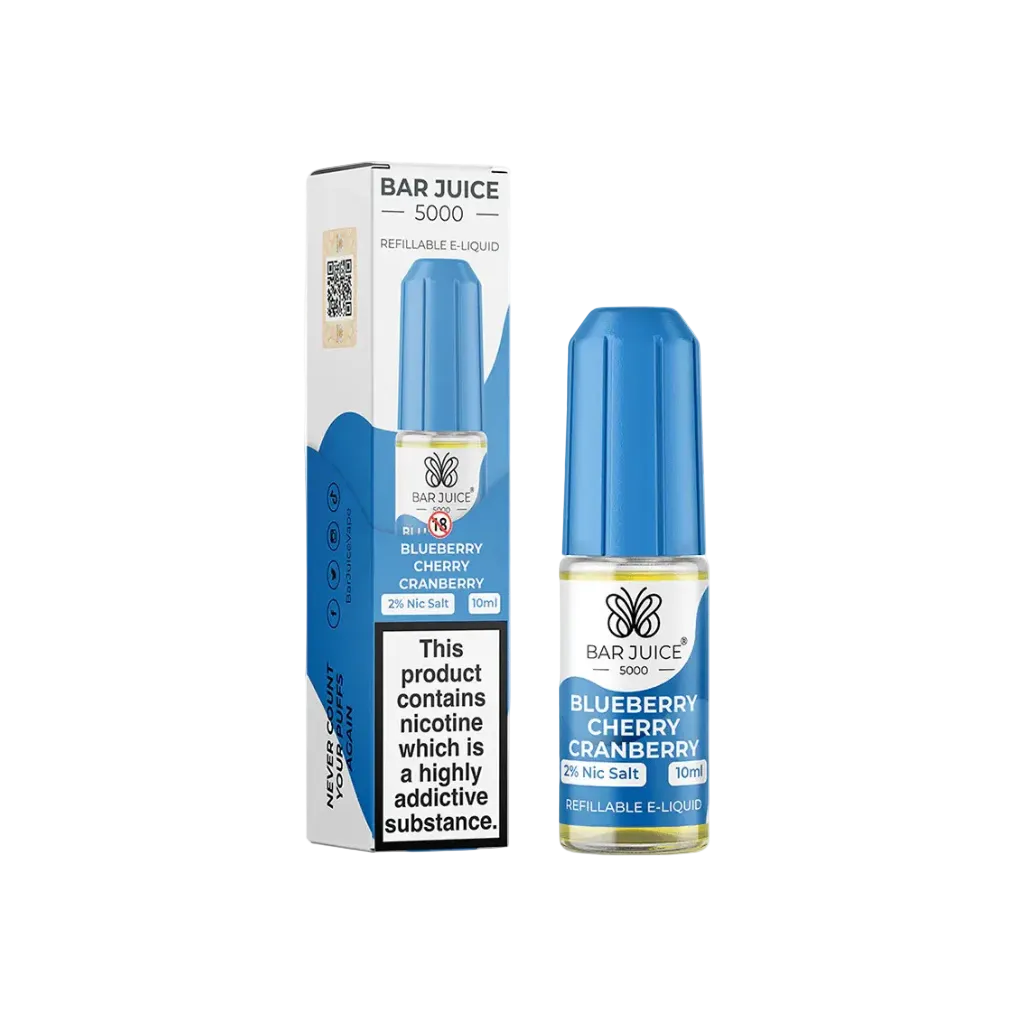 Blueberry Cherry Cranberry Nic Salt E-Liquid by Bar Juice 5000 Salts 10ml