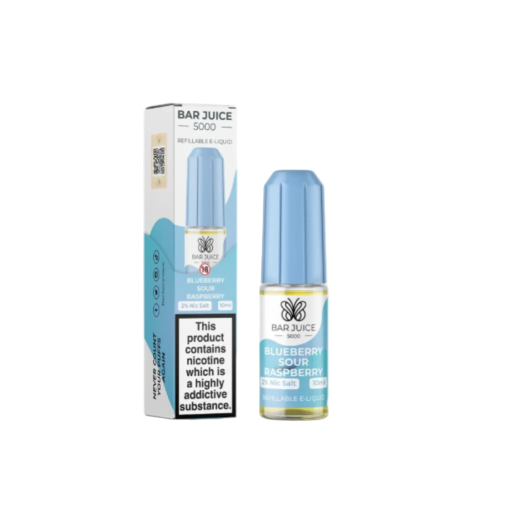 Blueberry Sour Raspberry Nic Salt E-Liquid by Bar Juice 5000 Salts 10ml