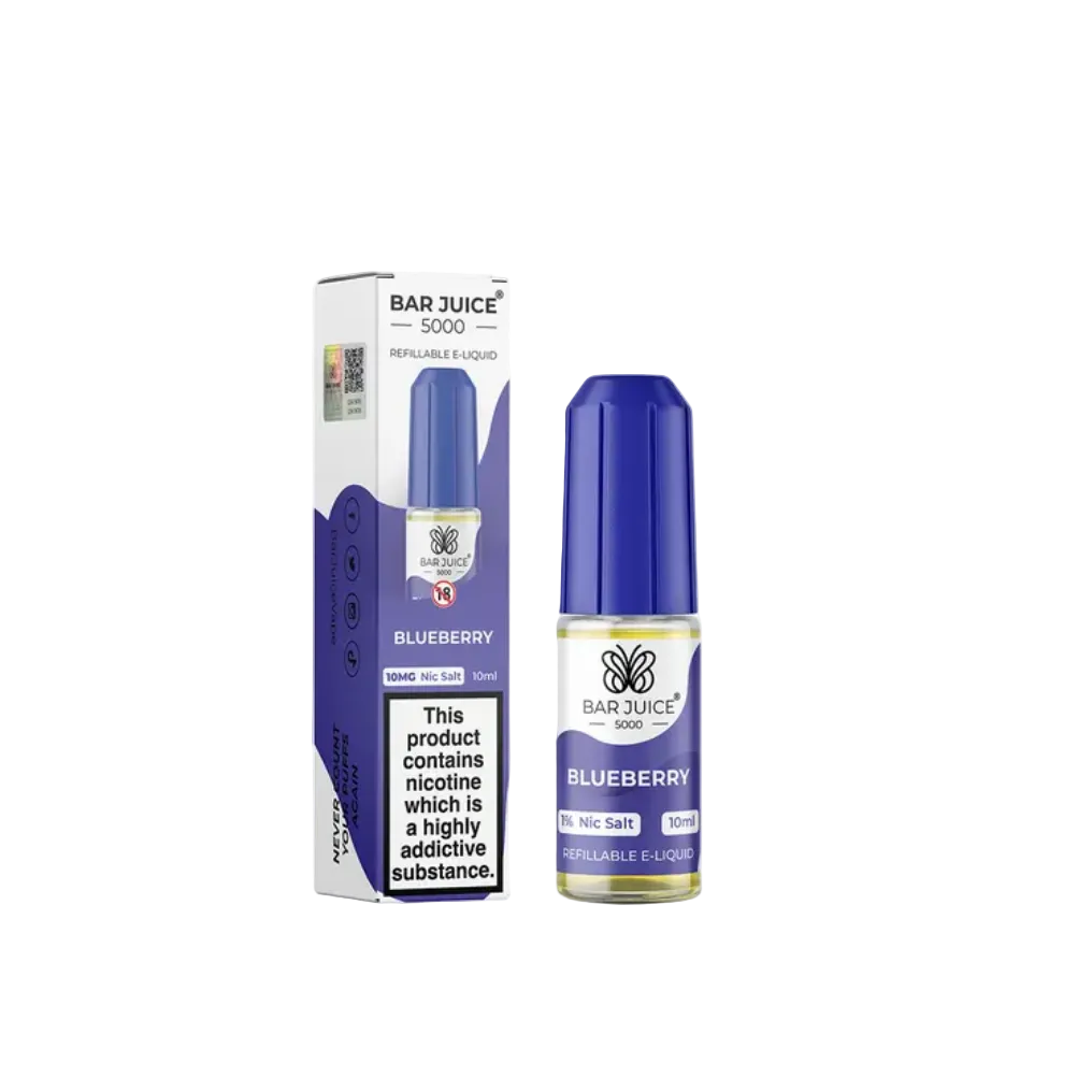 Blueberry Nic Salt E-Liquid by Bar Juice 5000 Salts 10ml