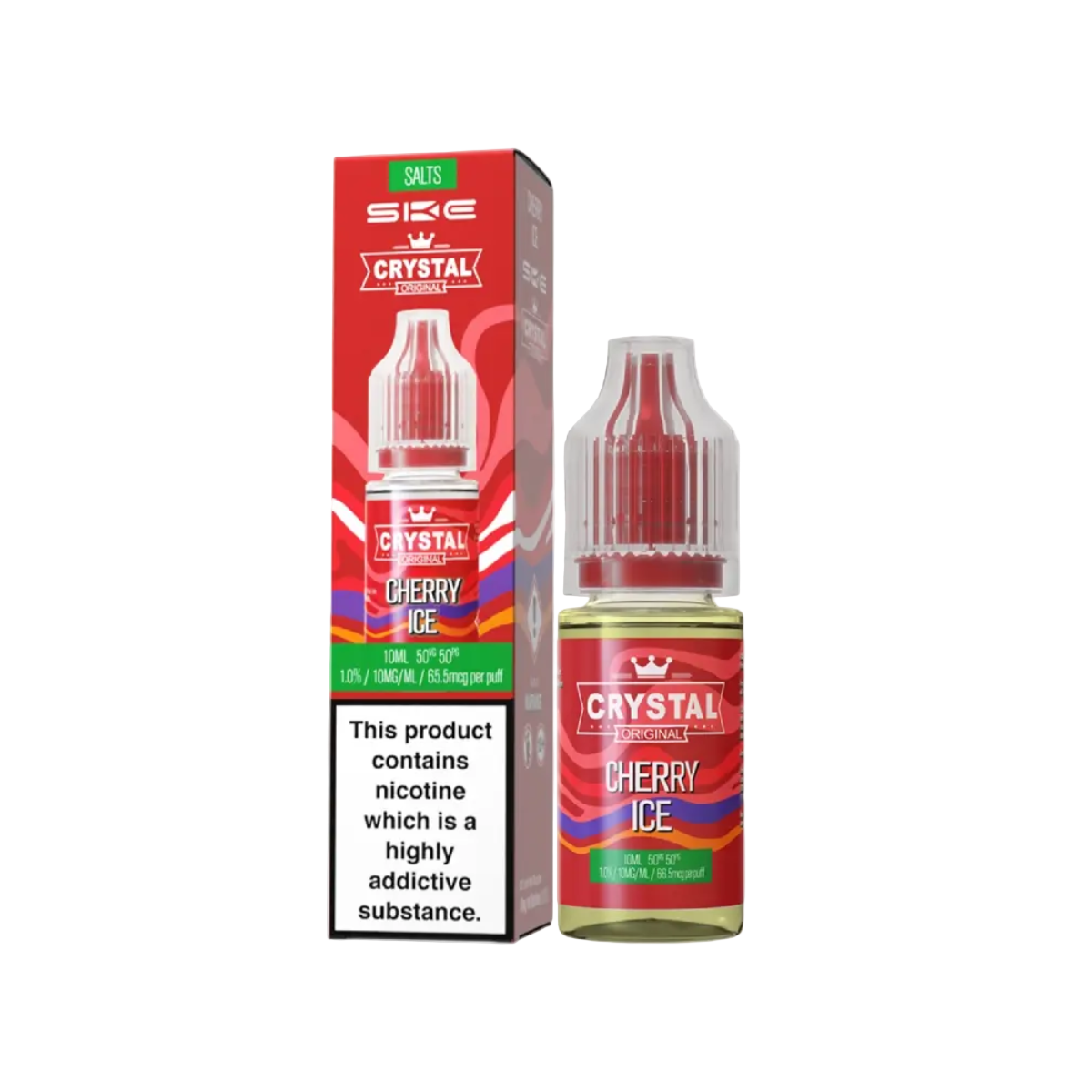 Cherry Ice Nic Salt E-Liquid by SKE Crystal Original 10ml