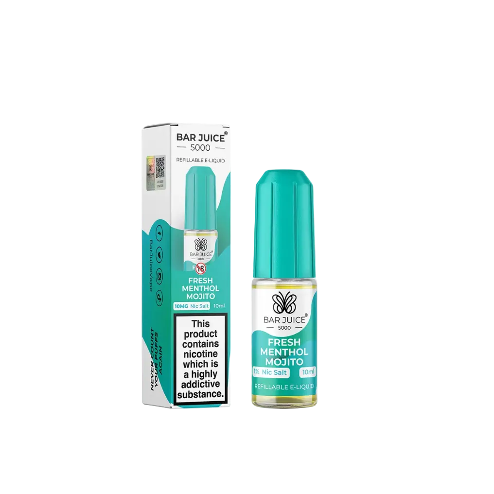 Fresh Menthol Mojito Nic Salt E-Liquid by Bar Juice 5000 Salts 10ml