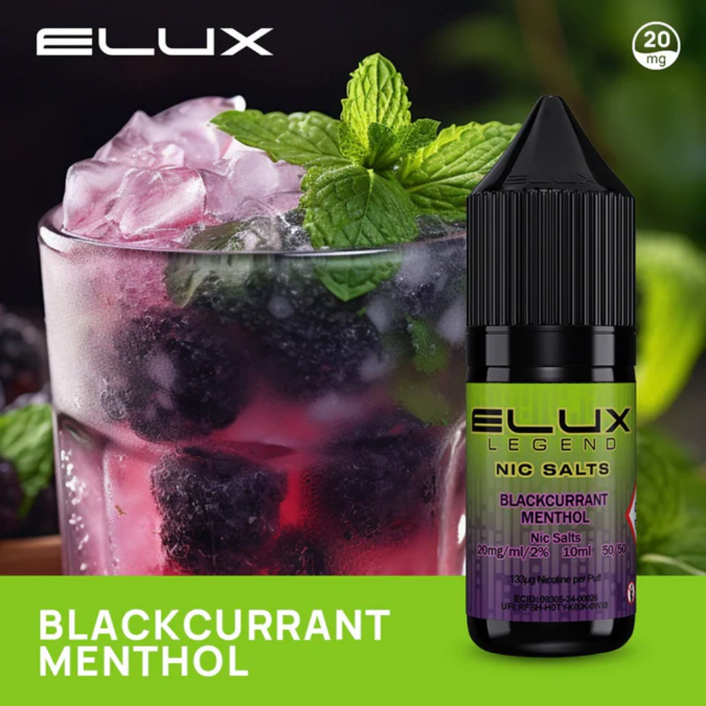 elux blackcurrant menthol liquid Elux Bar BlackCurrant Menthol – Disposable Vape Pod Device main image 1