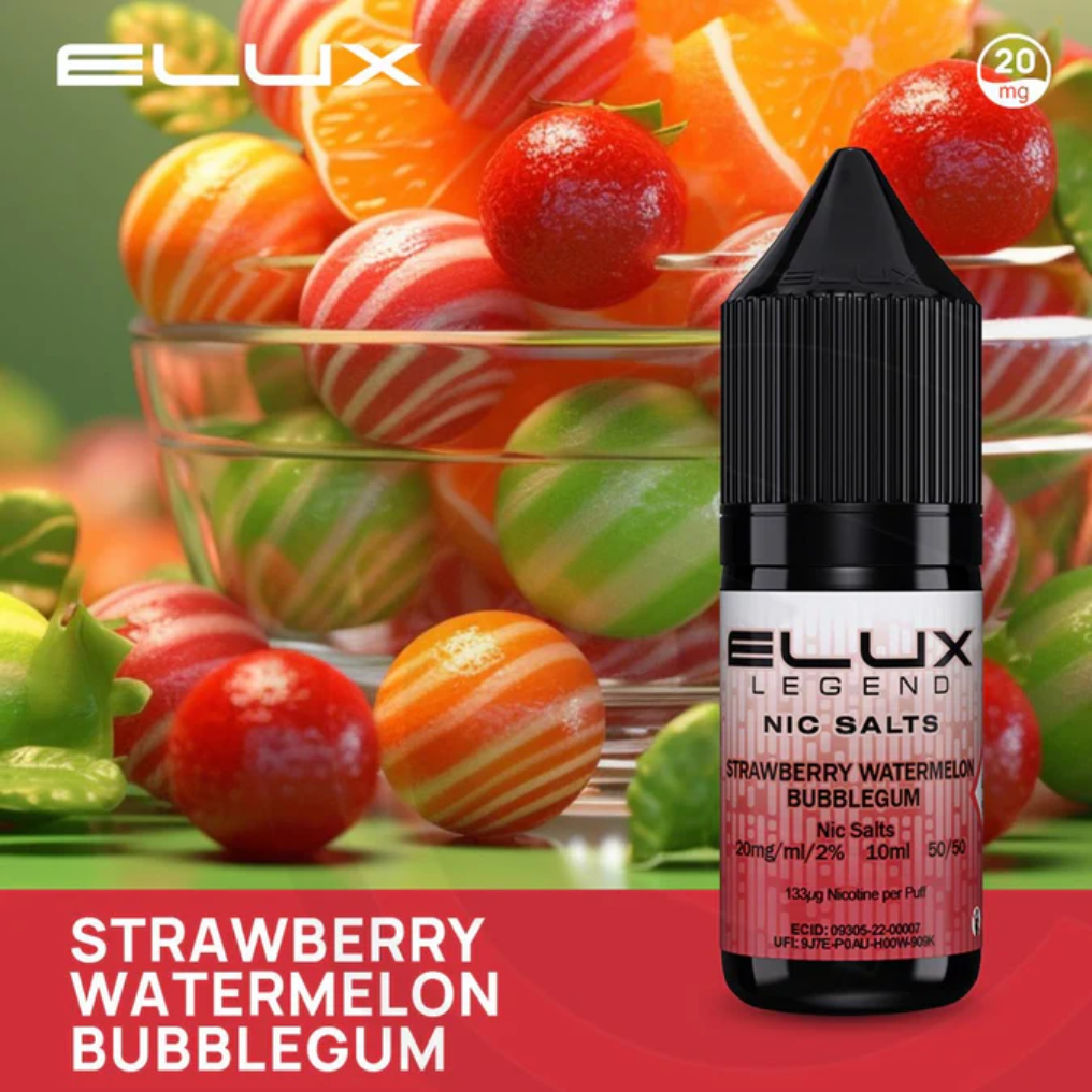 ELUX Legend Nic Salts Strawberry Watermelon Bubblegum flavor