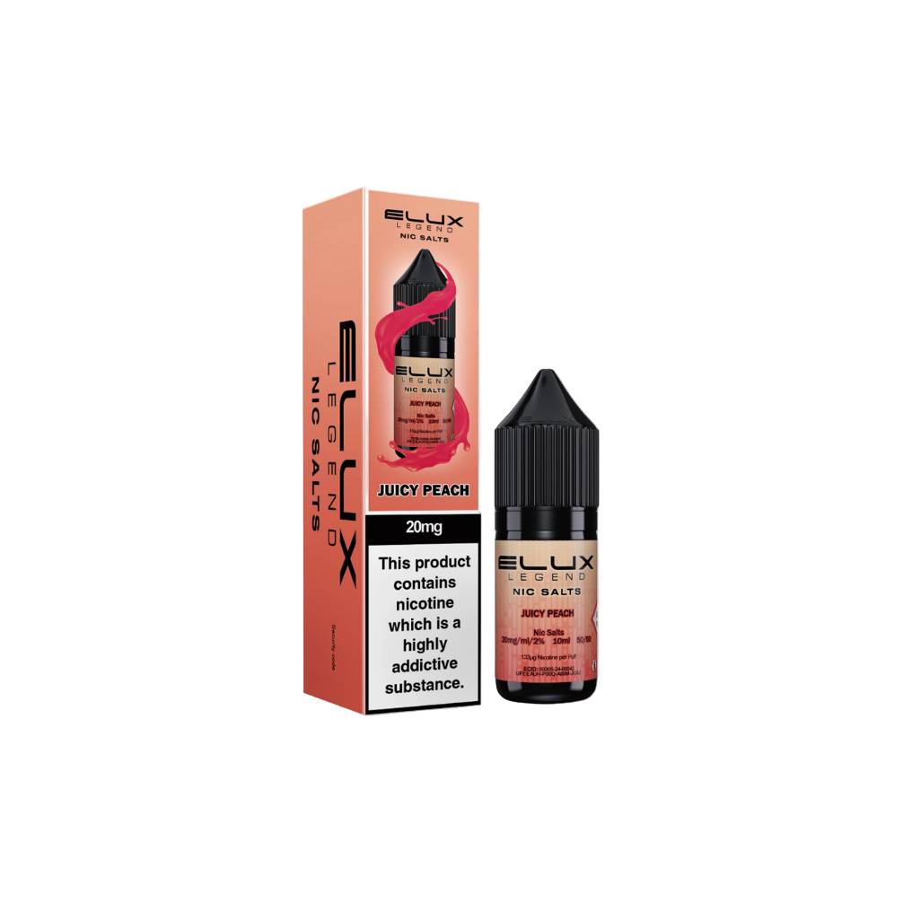 Elux Nic Salts Juicy Peach vape juice, Vape liquid for UK 