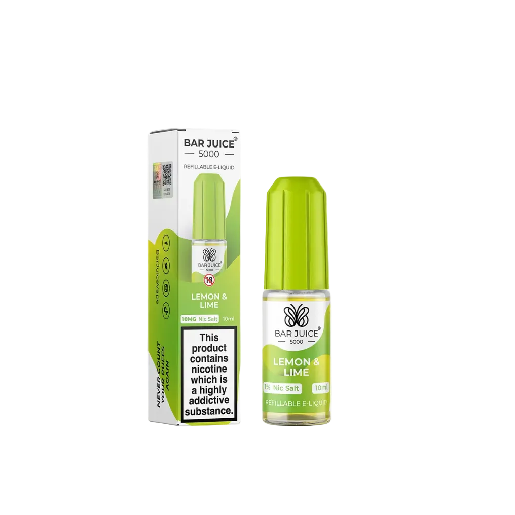 Lemon & Lime Nic Salt E-Liquid by Bar Juice 5000 Salts 10ml