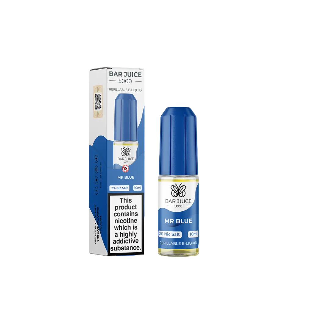 Mr Blue Nic Salt E-Liquid by Bar Juice 5000 Salts 10ml