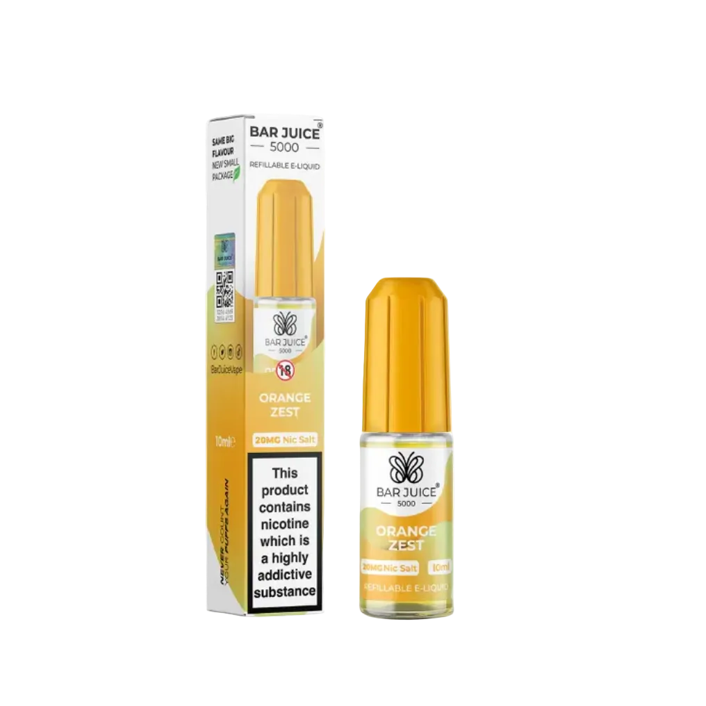 Orange Zest Nic Salt E-Liquid by Bar Juice 5000 10ml