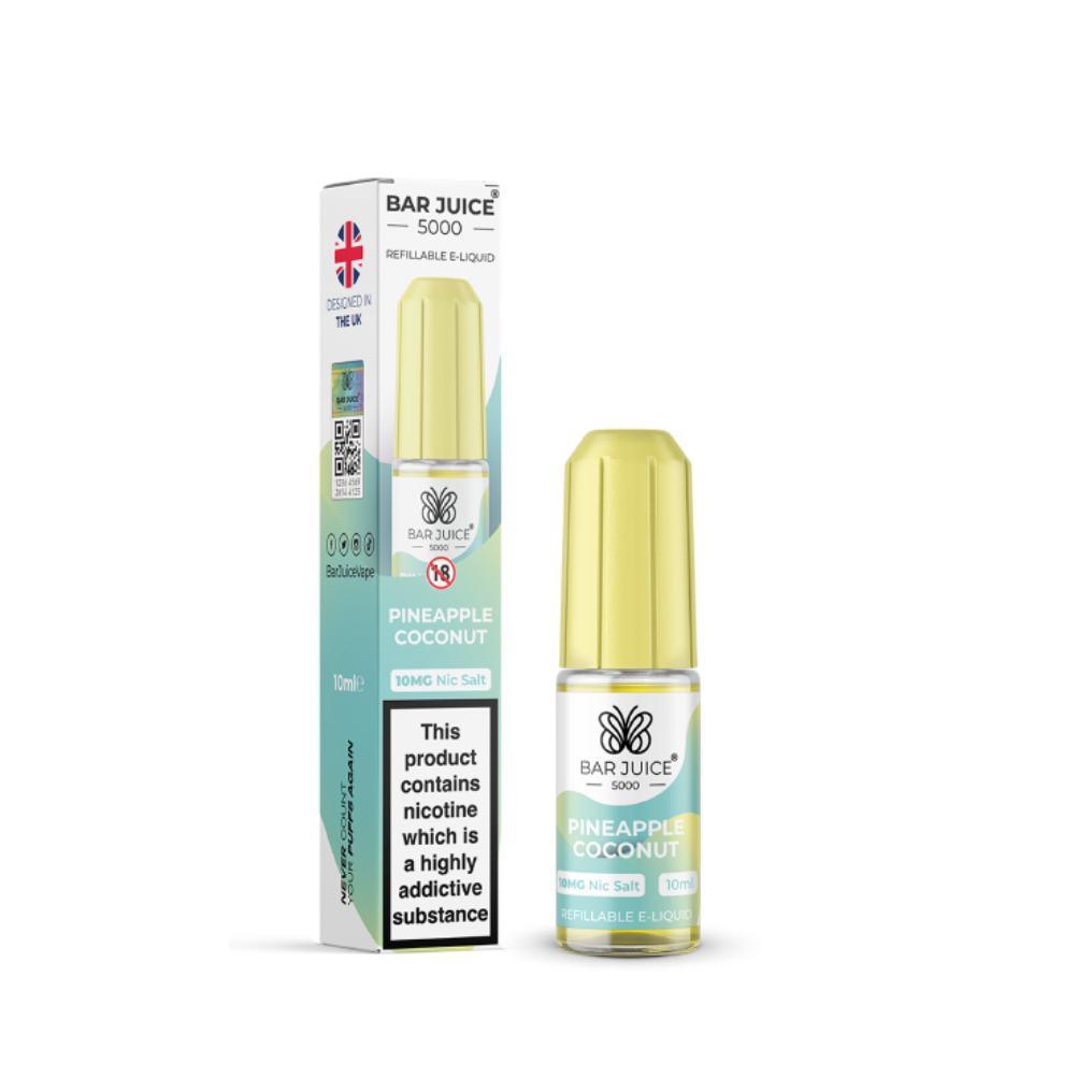 Pineapple Coconut Nic Salt E-Liquid by Bar Juice 5000 Salts 10ml