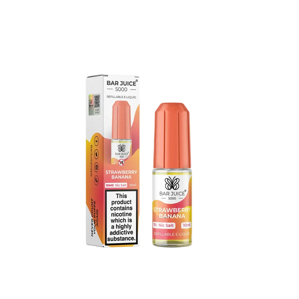 Strawberry Banana Nic Salt E-Liquid by Bar Juice 5000 Salts 10ml
