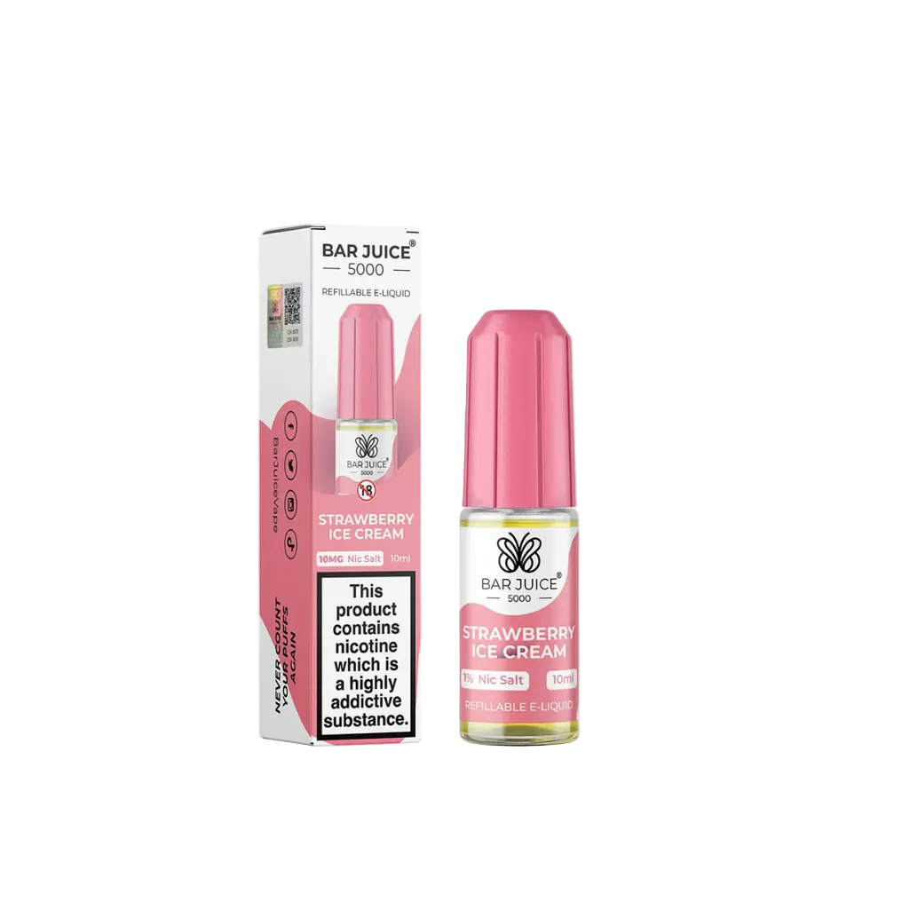 Strawberry Ice Cream Nic Salt E-Liquid by Bar Juice 5000 Salts 10ml