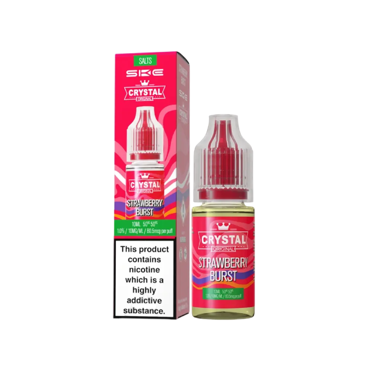 Strawberry Burst Nic Salt E-Liquid by SKE Crystal Original 10ml