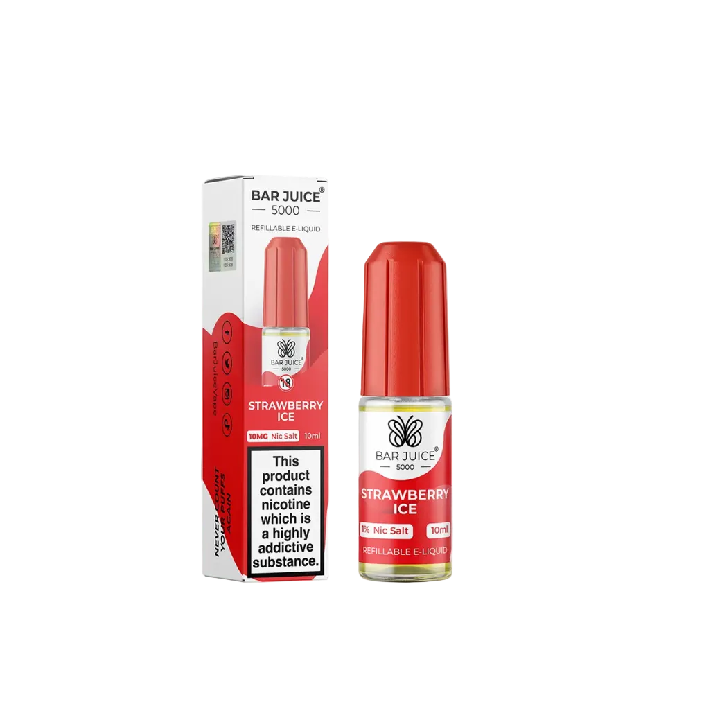 Strawberry Ice Nic Salt E-Liquid by Bar Juice 5000 Salts 10ml