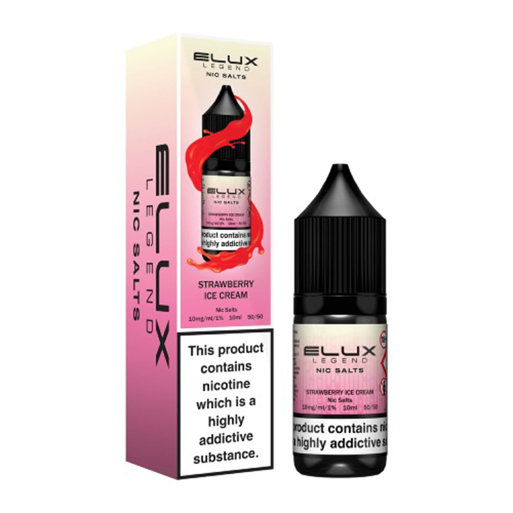 Strawberry Ice Cream Nic Salt E-Liquid by Elux 10ml