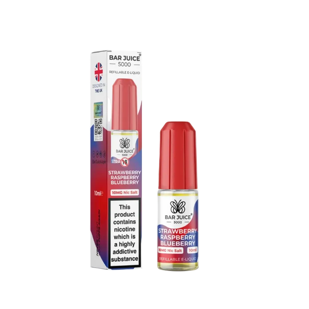 Strawberry Raspberry Blueberry Nic Salt E-Liquid by Bar Juice 5000 Salts 10ml