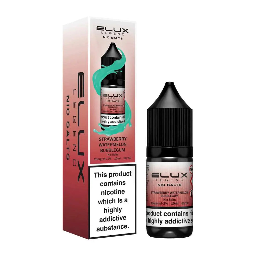 Strawberry Watermelon Bubblegum Nic Salt E-Liquid by Elux 10ml