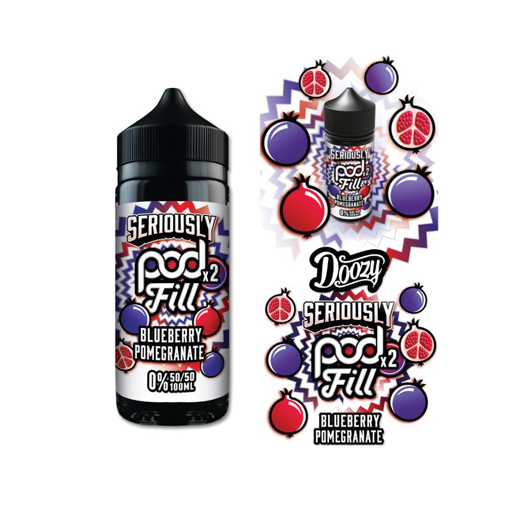 Seriously Pod Fill 2 Blueberry Pomegranate E-liquid Shortfill