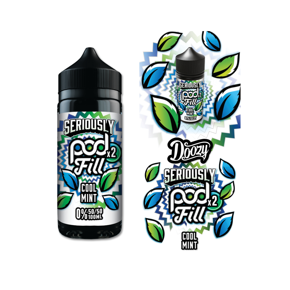 Seriously Pod Fill 2 Cool Mint E-liquid Shortfill