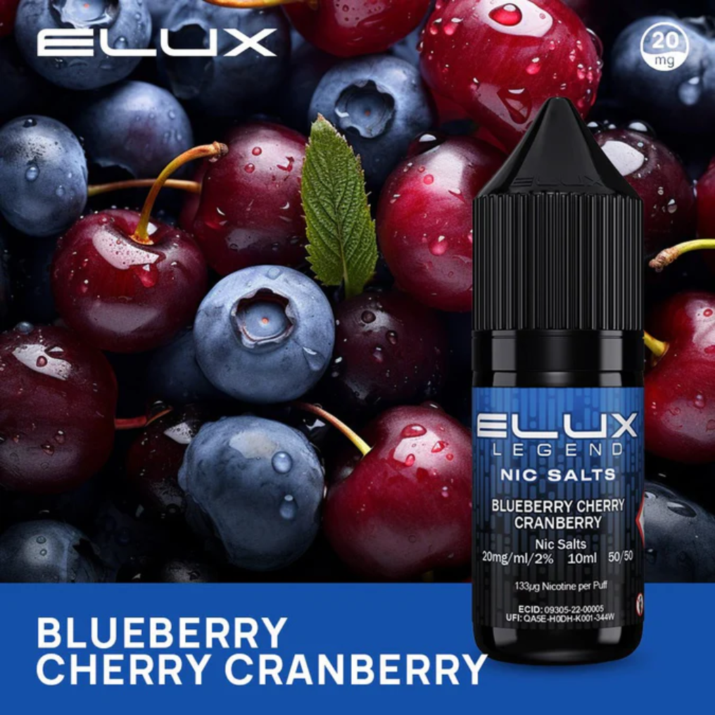 Blueberry Cherry Cranberry Elux Nic Salt