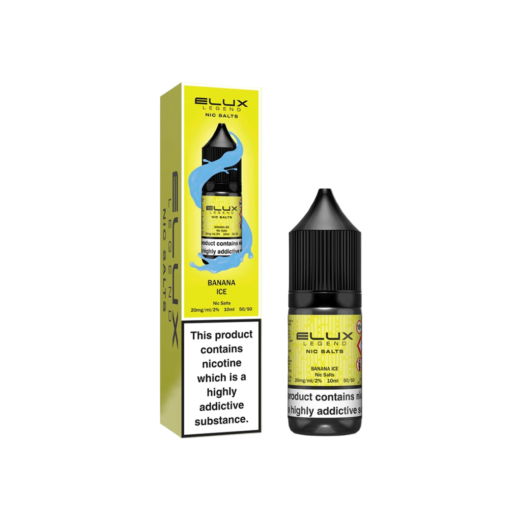 Elux legend nic salt vape juice banana ice