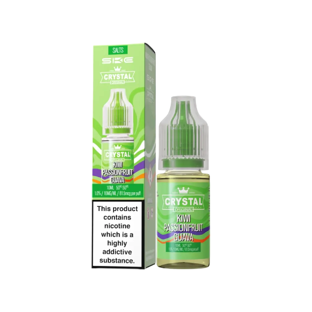 Kiwi Passionfruit Guava Nic Salt E-Liquid by SKE Crystal Original 10ml